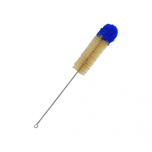 Cepillo Limpieza de Pelo Natural para Bases Mini Azul - 35 cm