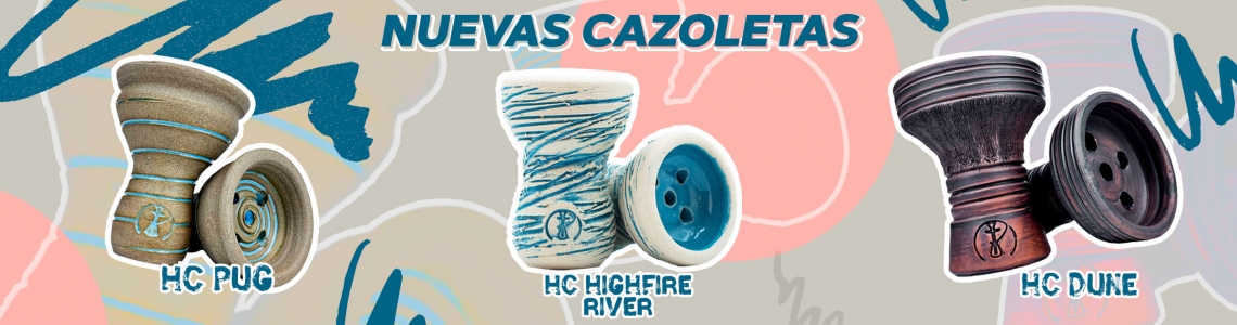 Te presentamos nuestras tres nuevas cazoletas: HC Highfire River, HC Pug y HC Dune. Te presentamos nuestras tres nuevas cazoletas: HC Highfire River, HC Pug y HC Dune.