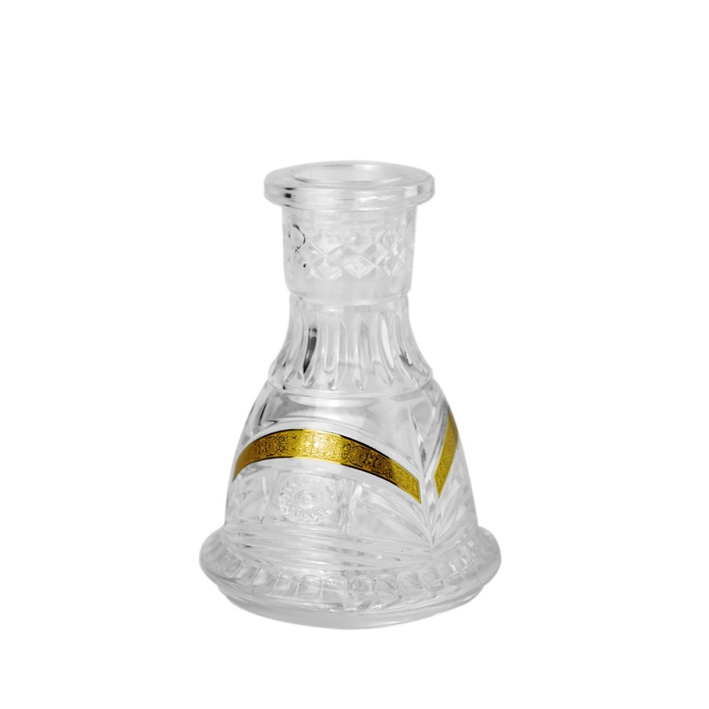 Base Mr Shisha Micro Clear Gold Cut Base Mr Shisha Micro Clear Gold Cut